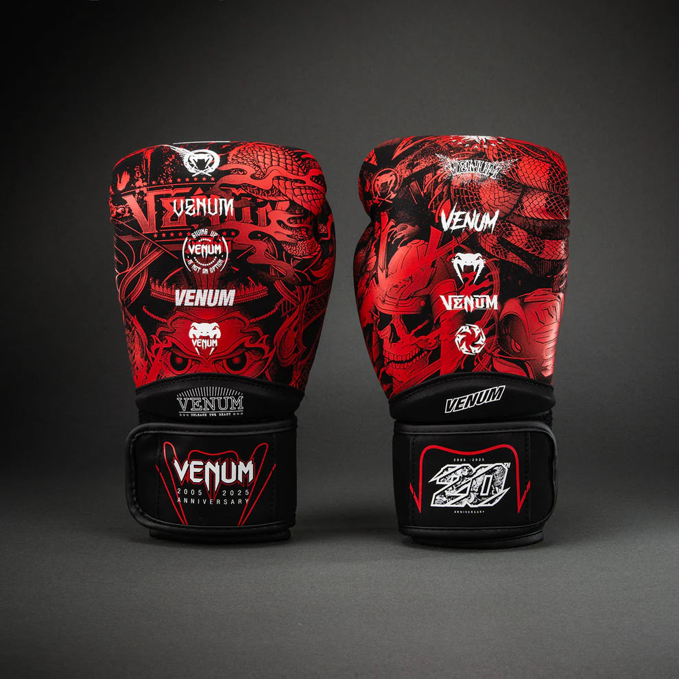 Guantes de boxeo Venum 20 Aniversario (Negro/Rojo)