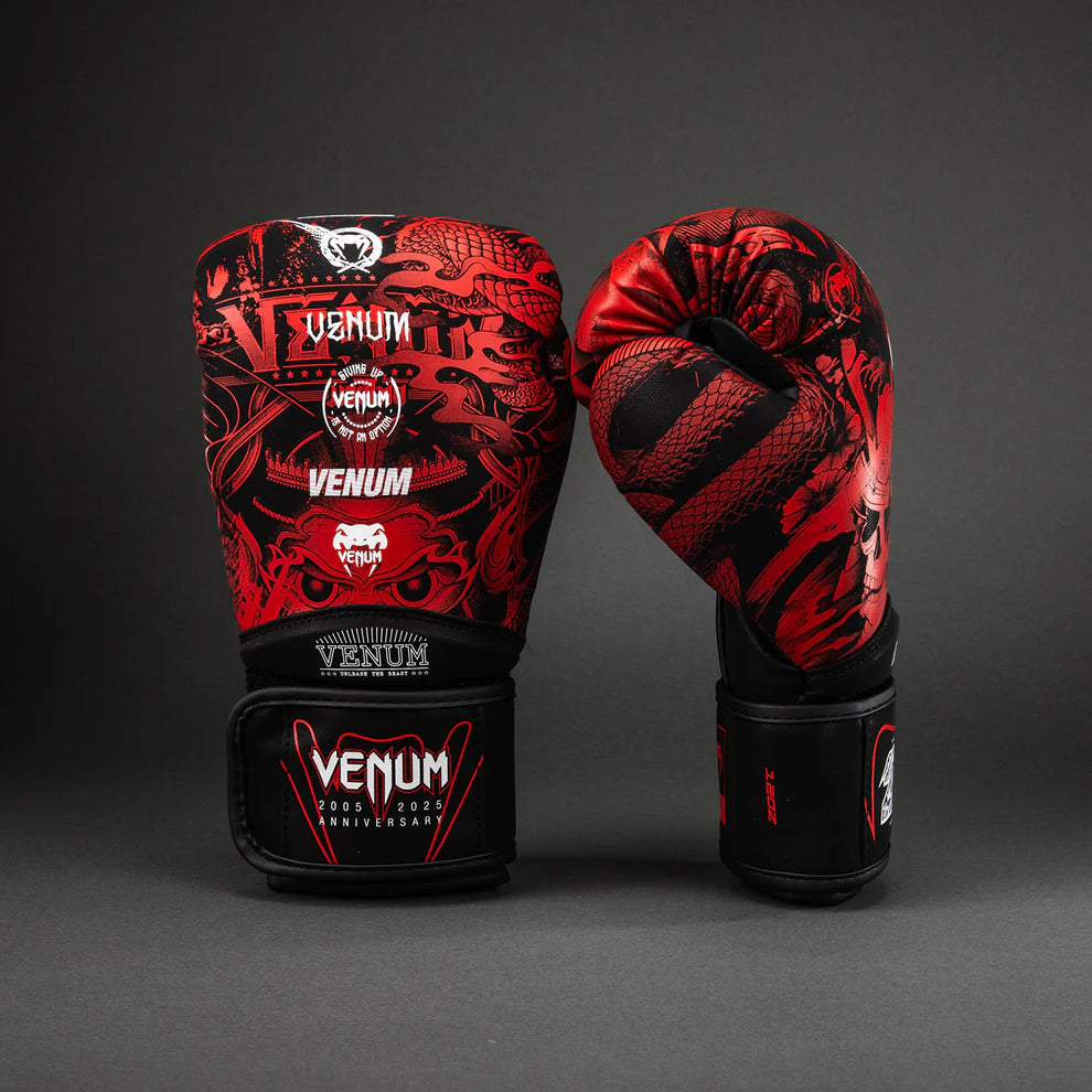 Guantes de boxeo Venum 20 Aniversario (Negro/Rojo)