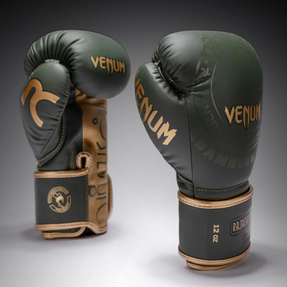 Guantes de boxeo Venum x Rajadamnern - Verde militar