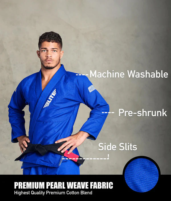 ELITE - Kimono de BJJ para hombre Brazilian Jiu Jitsu Core Azul