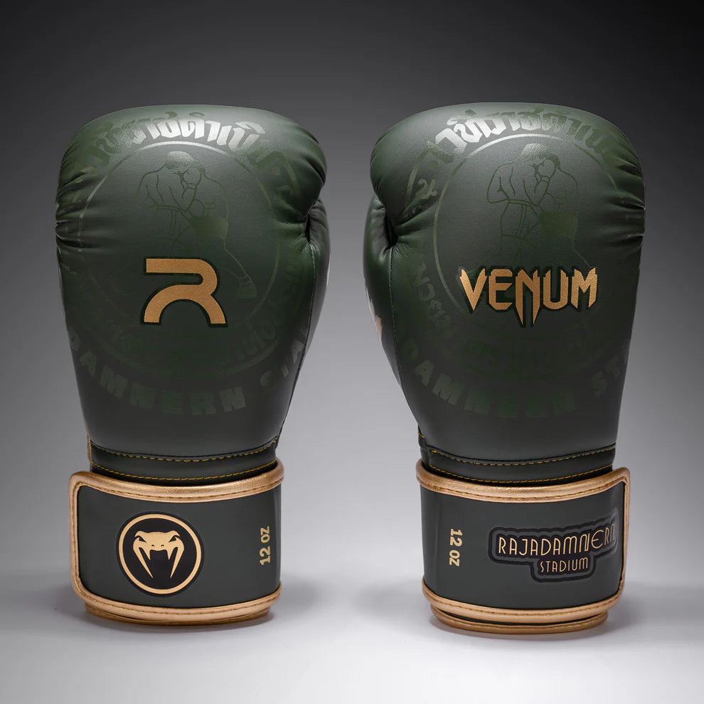 Guantes de boxeo Venum x Rajadamnern - Verde militar