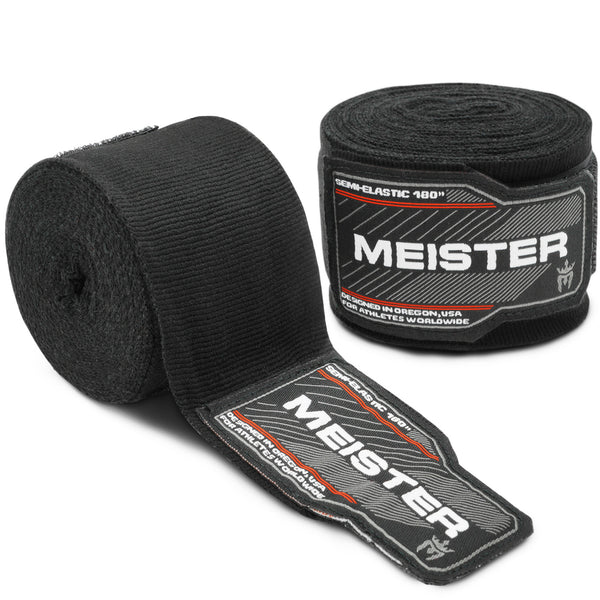 Vendas Semielásticas de 180" para MMA y Boxeo (Par) - Negras