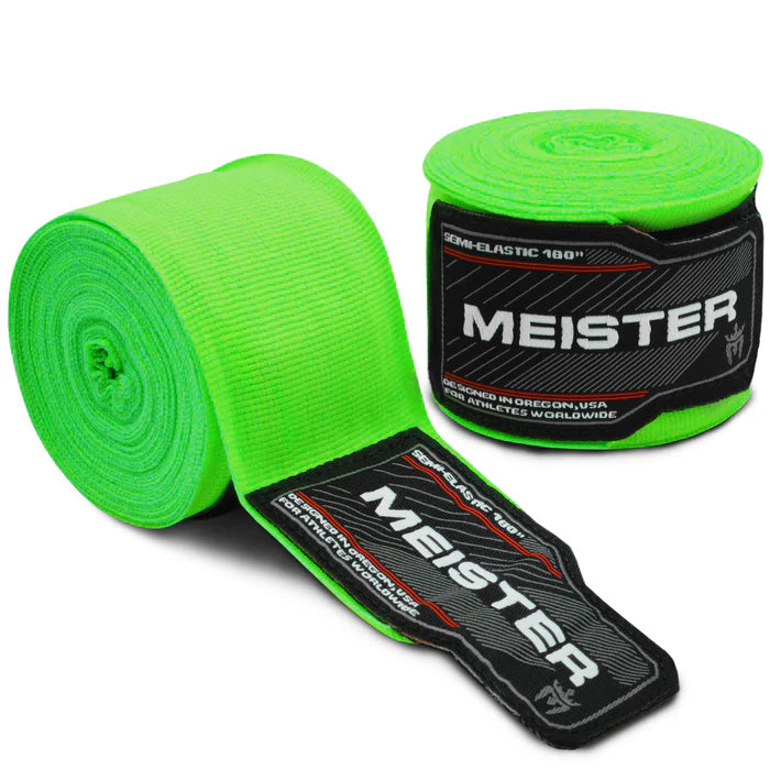Vendas semi-elásticas de 180" para MMA y boxeo (par) - Neón