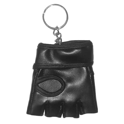 Llavero de guante de MMA de cuero - Negro