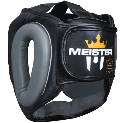 Protector de cabeza de entrenamiento de cara completa Meister Gel - Negro/Carbón/Dorado - XX-Grande