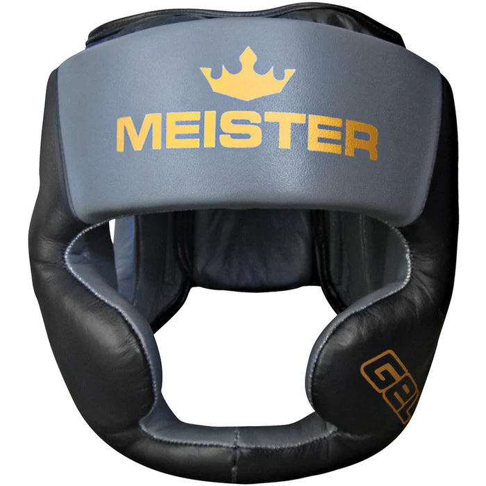 Meister Gel Full-Face Training Head Guard - Black/Charcoal/Gold - XX-Large
